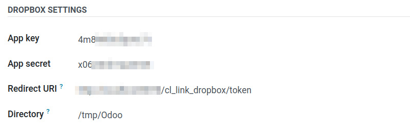 Dropbox Settings